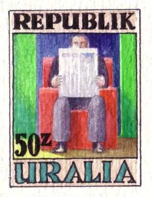Uralia Communications Stamp (detail)
