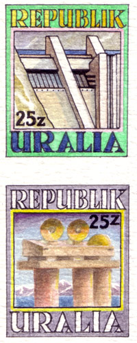 Uralia Public Works Stamps